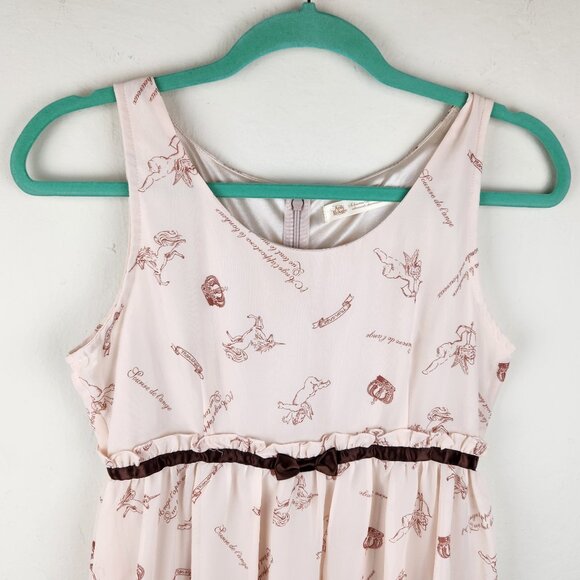 Ank Rouge Pink Cupid French Mini Dress sz M - Picture 3 of 10